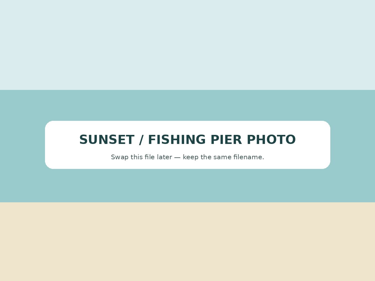 Sunset and fishing pier at Landings of Largo